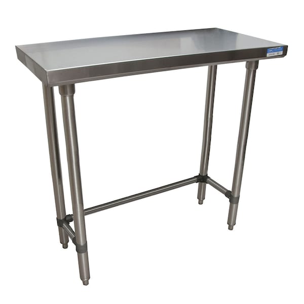Bk Resources Stainless Steel Work Table With Open Base, Plastic Feet, 36"Wx18"D SVTOB-1836 - main